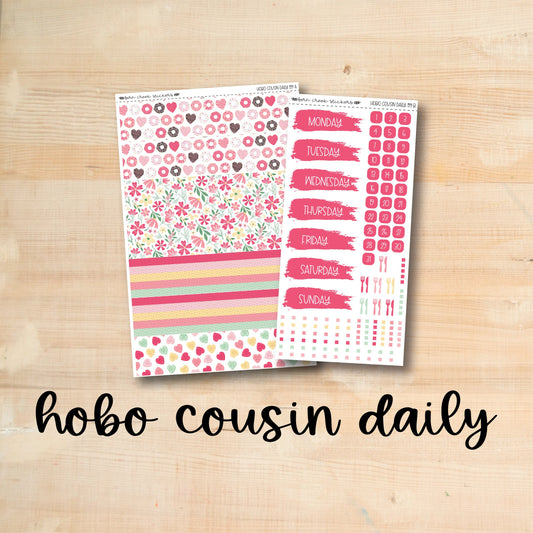 the hobo - cousin daily planner stickers are on a wooden surface