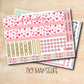 two valentine&#39;s day planner stickers on top of each other