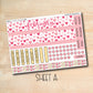 a pink and yellow valentine&#39;s day planner sticker