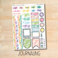 a picture of a sticker sheet with the words journaling on it