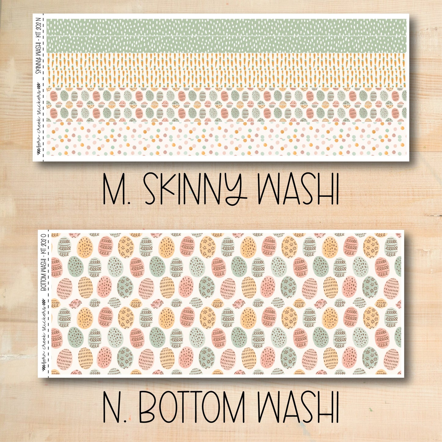 a pair of washi tapes with different designs on them