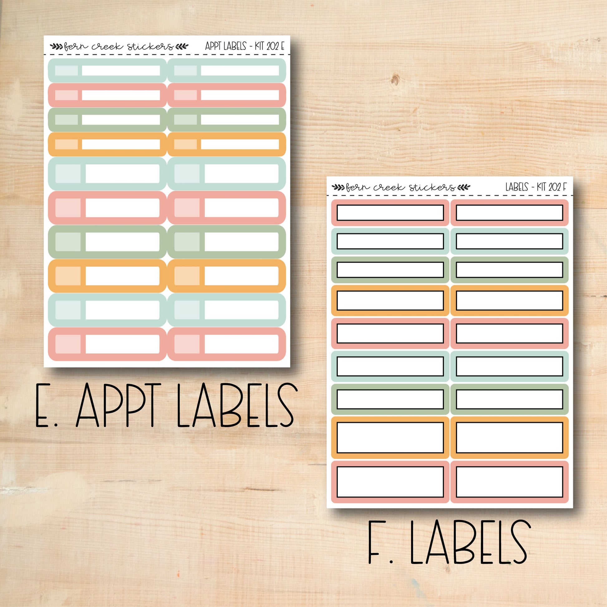 a set of two printable labels with the words e - appt labels