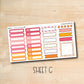 a planner sticker with a variety of stickers on it