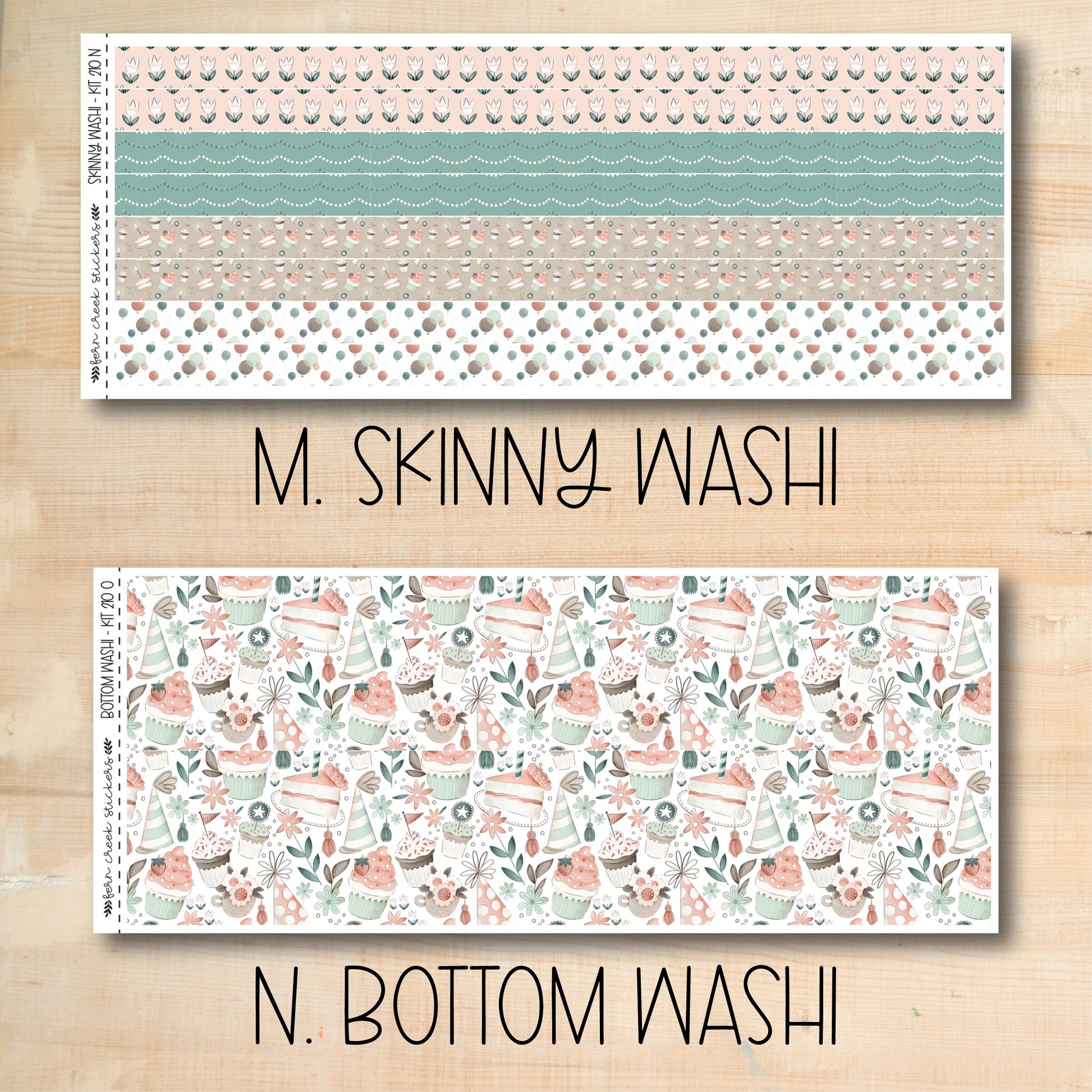 a pair of washi tapes with a pattern on them