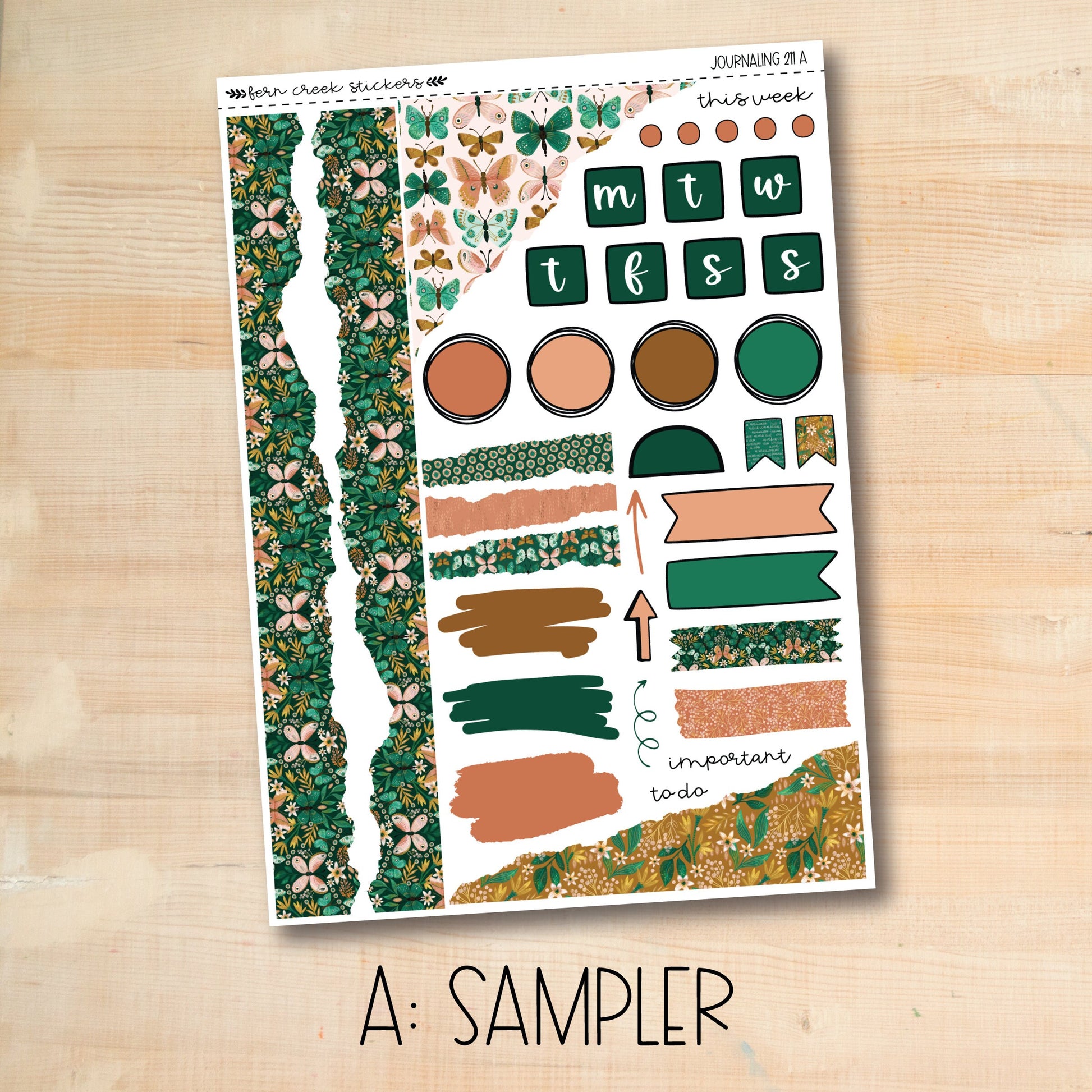 a sample of a sticker sheet with a variety of colors